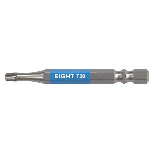 Eight Tool EX-IMPACT HIGH IMPACT TORX BIT 6.35MM SHANK 9&13MM GROOVE, T20 X 65MM OAL EA-310 T20 x 65 - main